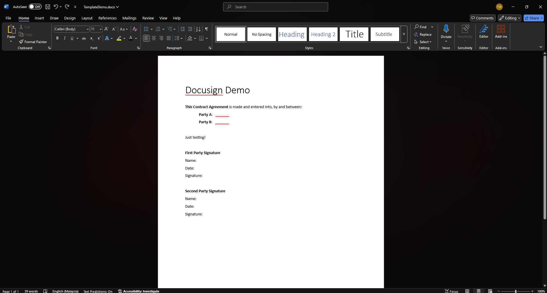 After set the Font Color to white