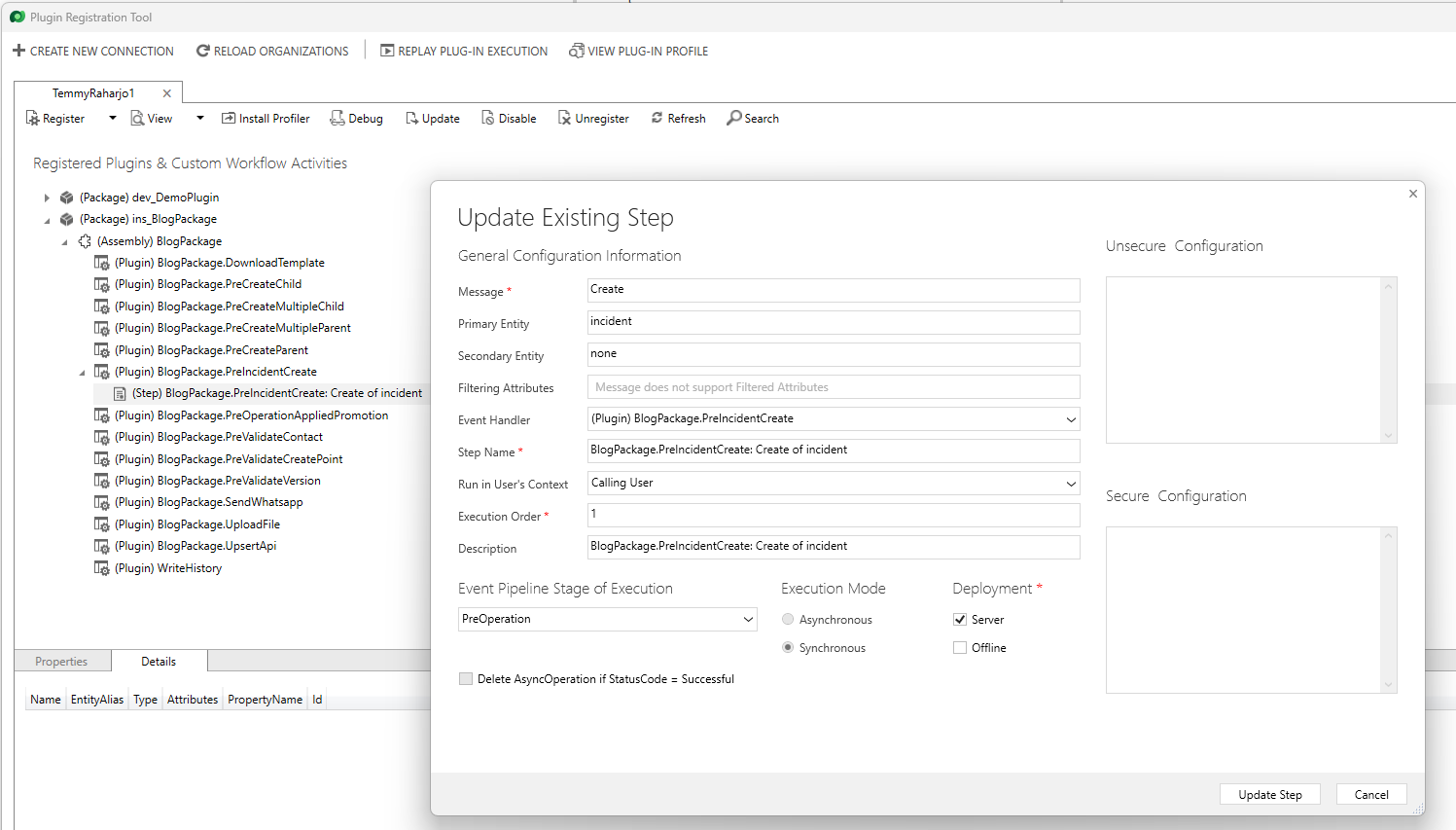 PreCreateCase Plugin Step