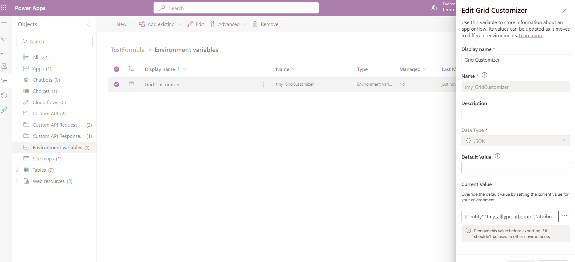 Demo Power Apps Grid Control Read Only