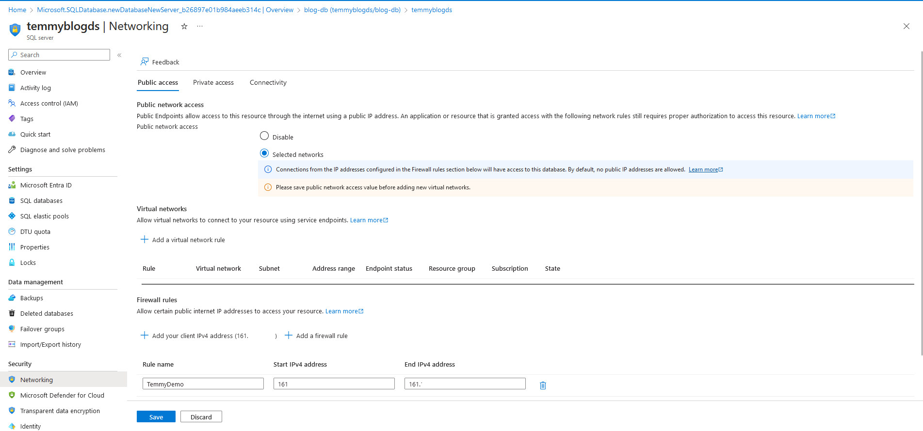 Add your IPv4 address