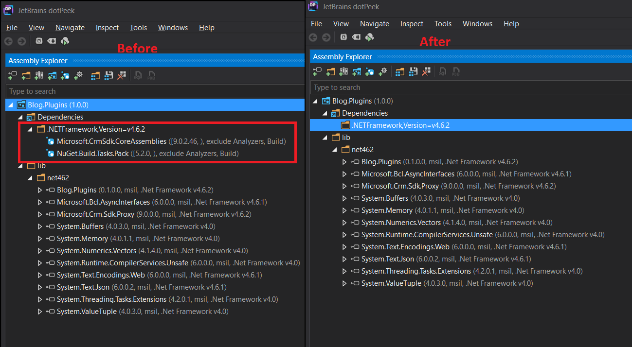 Set PrivateAssets="All" to removed unnecessary dll.