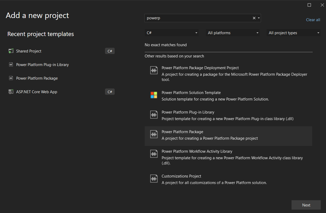 Create project template