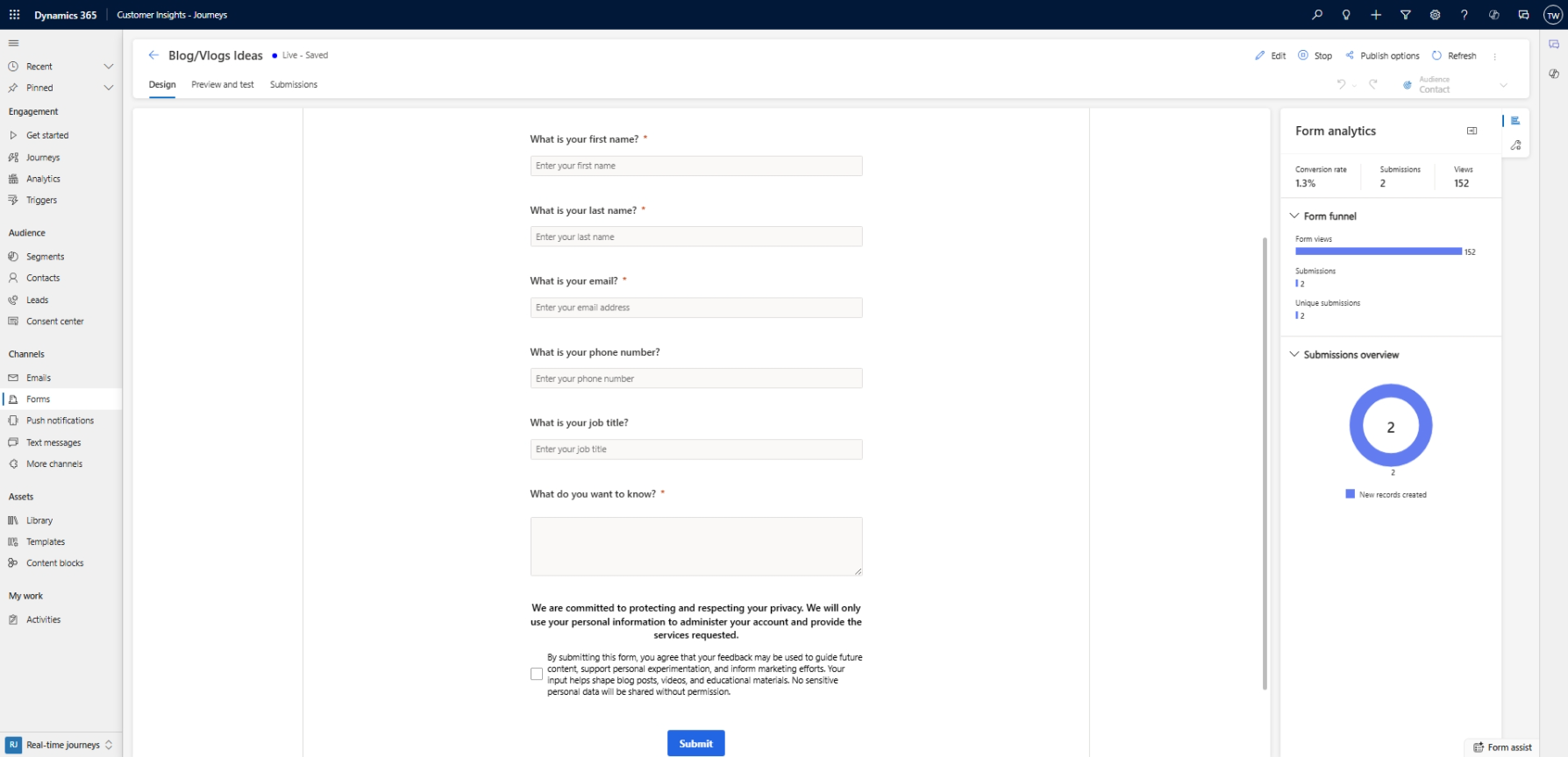 Marketing Form