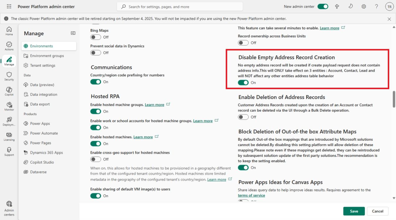 Disable Empty Address Record Creation