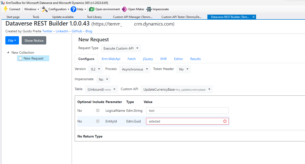 Dataverse REST Builder