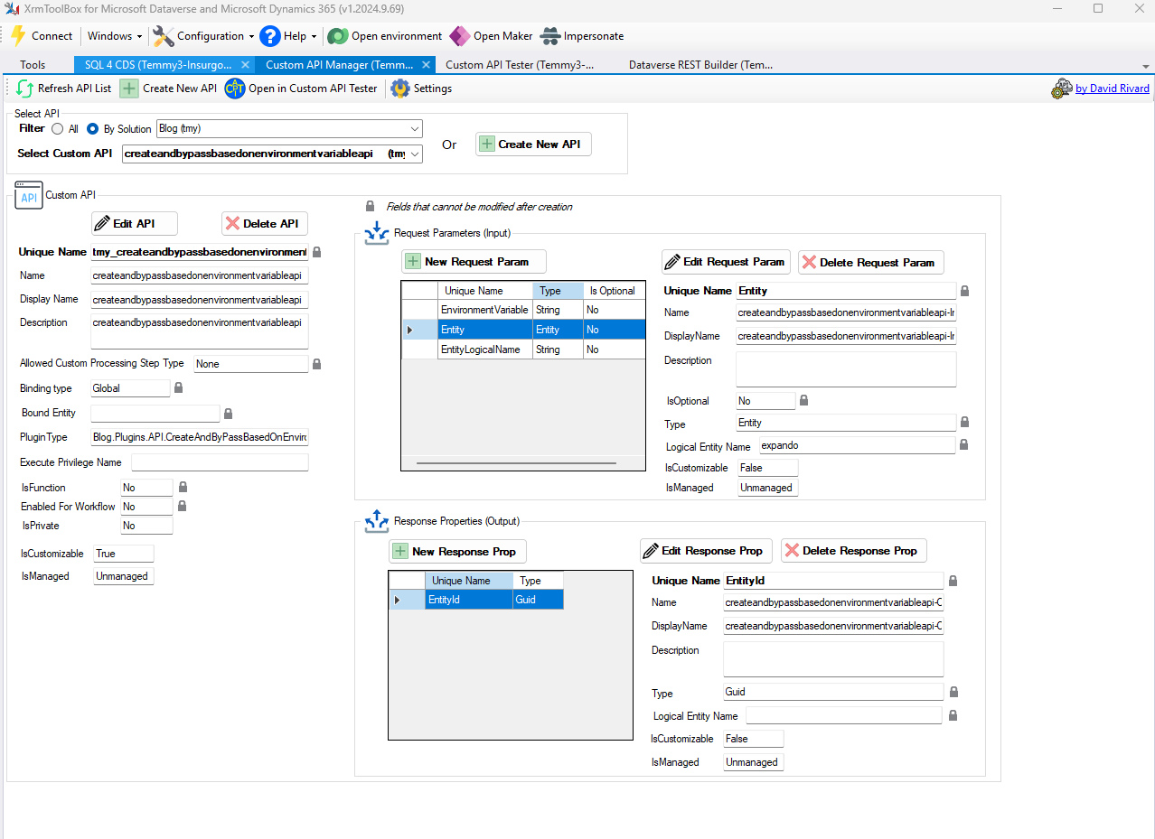 Create Dataverse Custom API