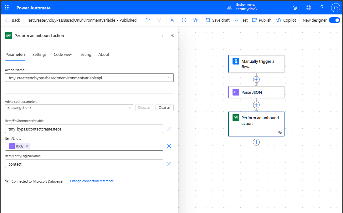 Perform the Custom API