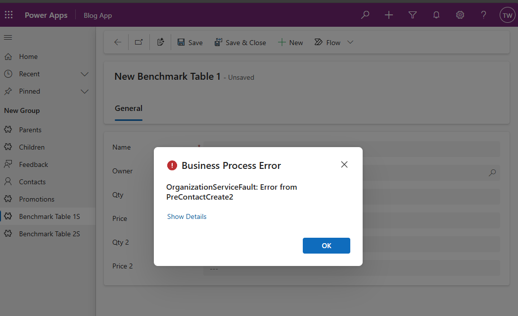 Demo error plugin