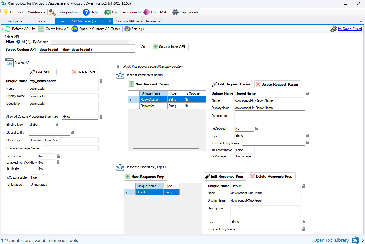 Create the Custom API