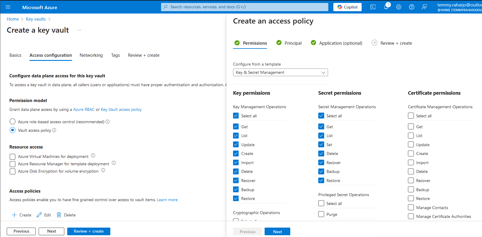 Create an access policy