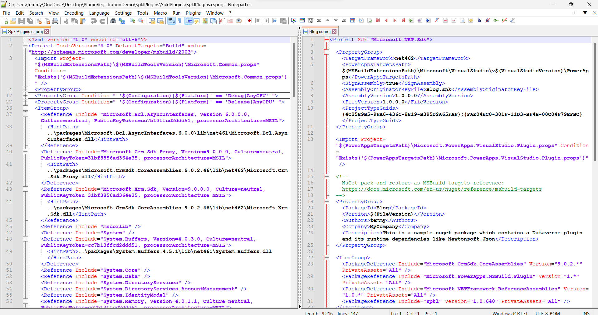 Compare between old csproj vs minimal csproj