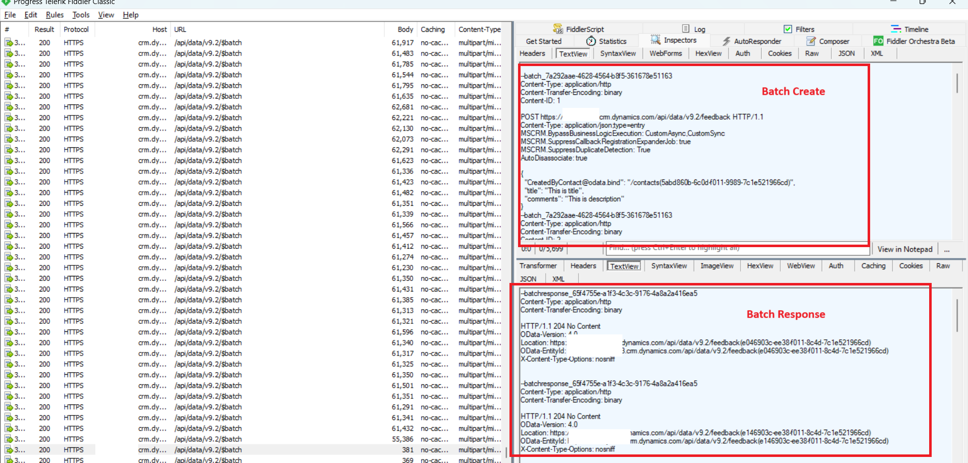Batch Create - Batch Response