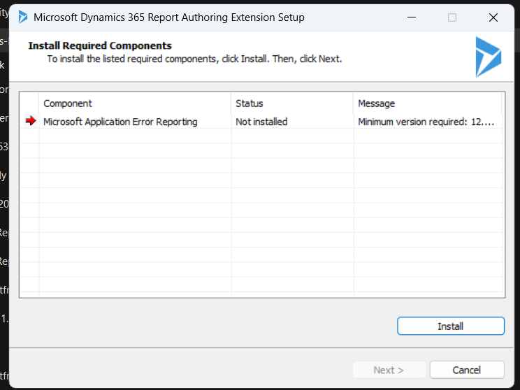 Install Required components