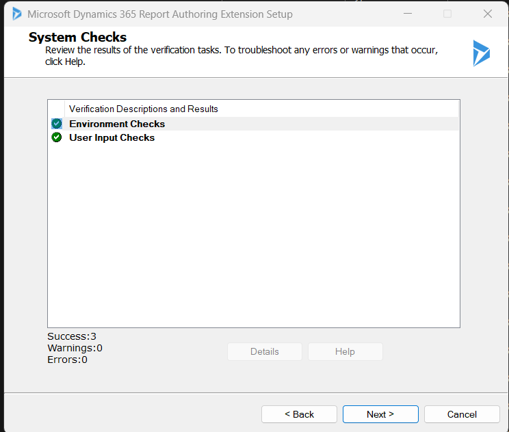 System Checks