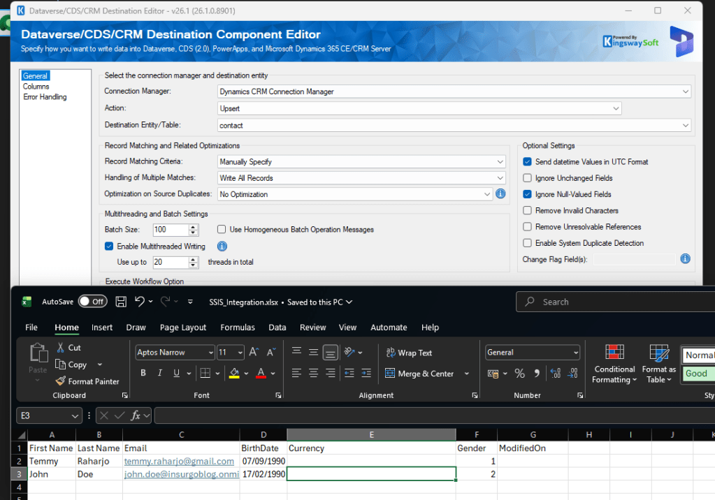 Ignore NULL Values (Currency and ModifiedOn)