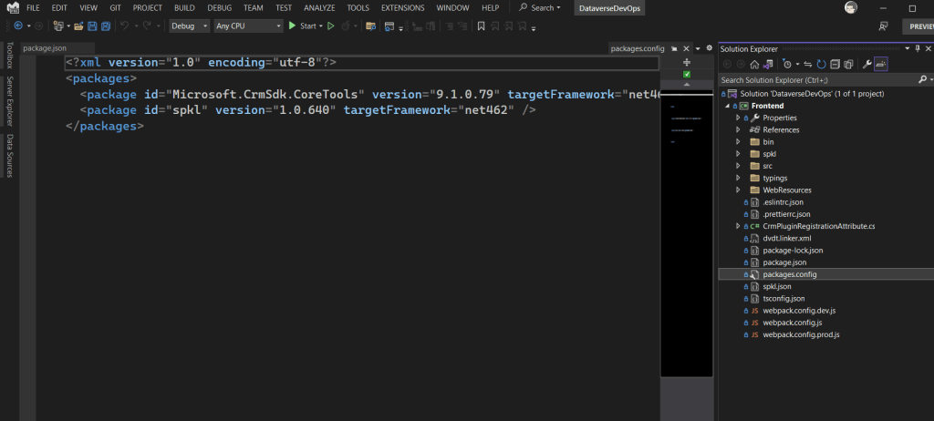 Install spkl NuGet package