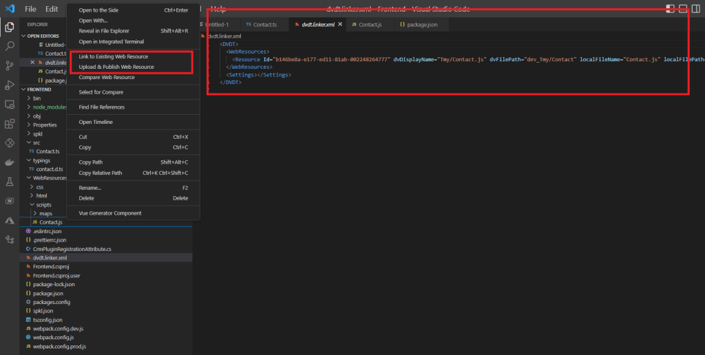 Deploy your web resource