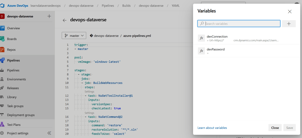 Pipeline Variables