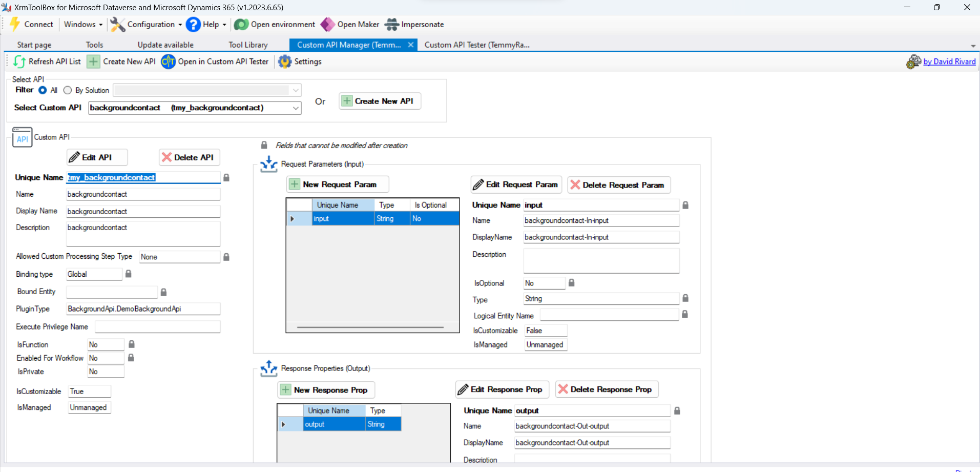 Register the Custom API