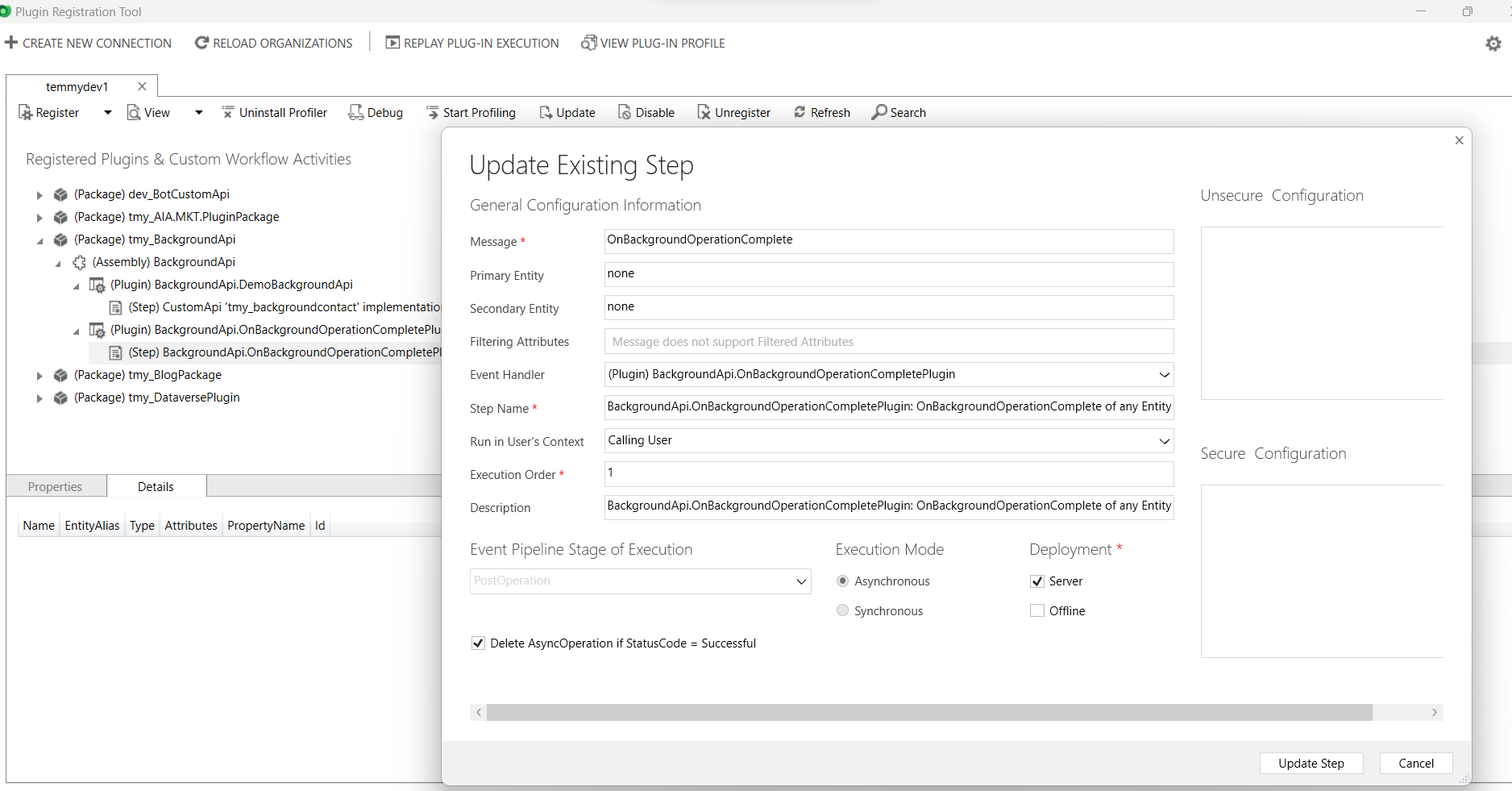 Register OnBackgroundOperationComplete Plugin