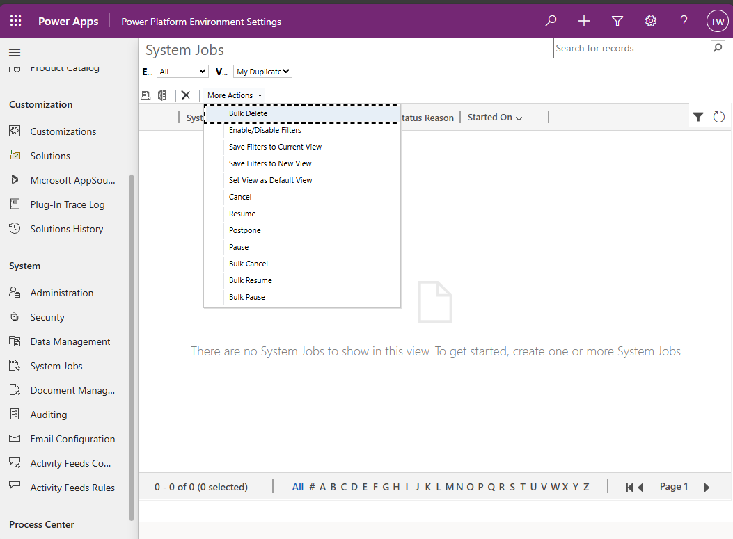 Create Bulk Delete from UI