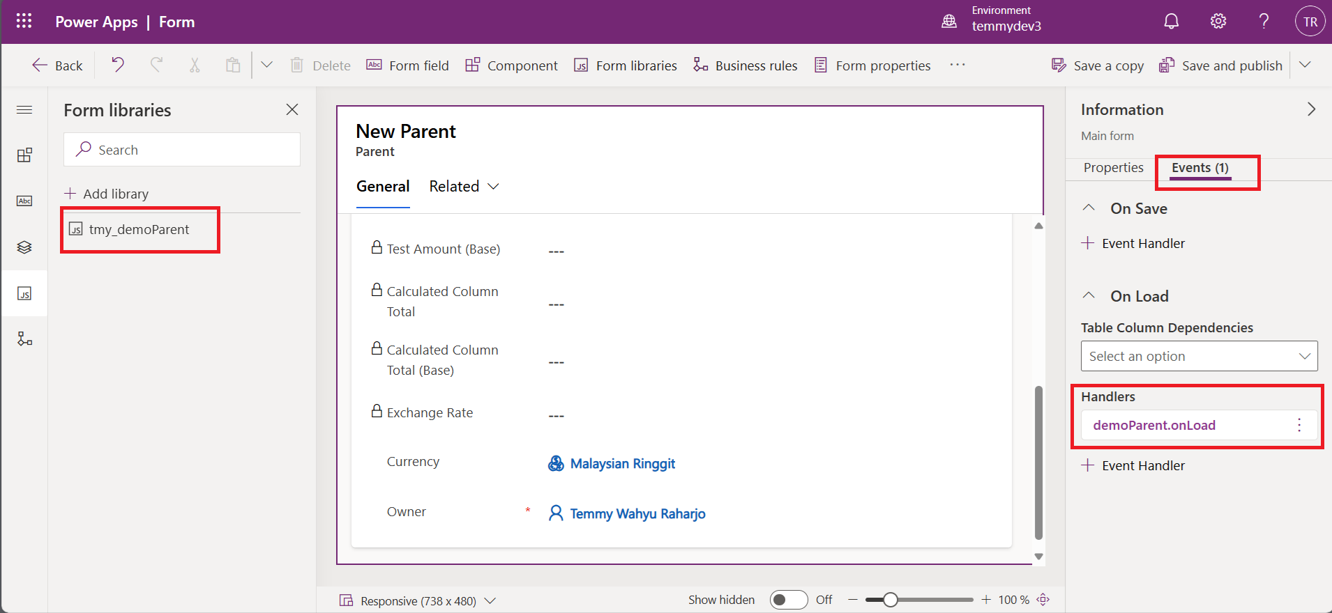 Add the JS library and register the event