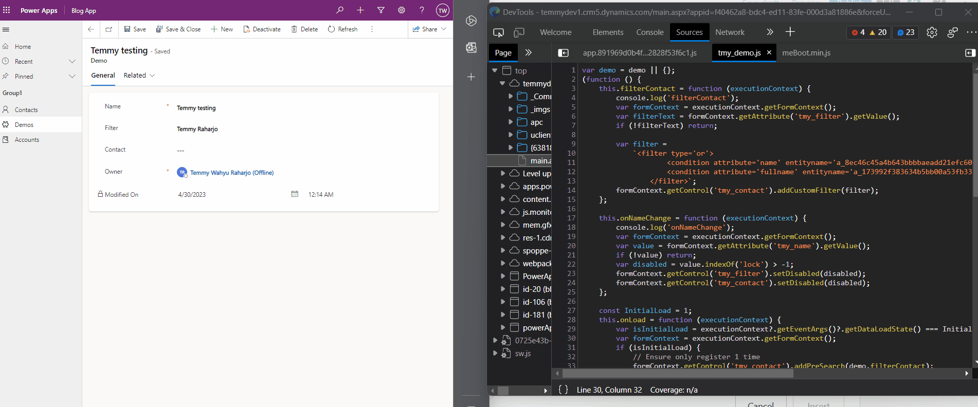 Update JS on the fly
