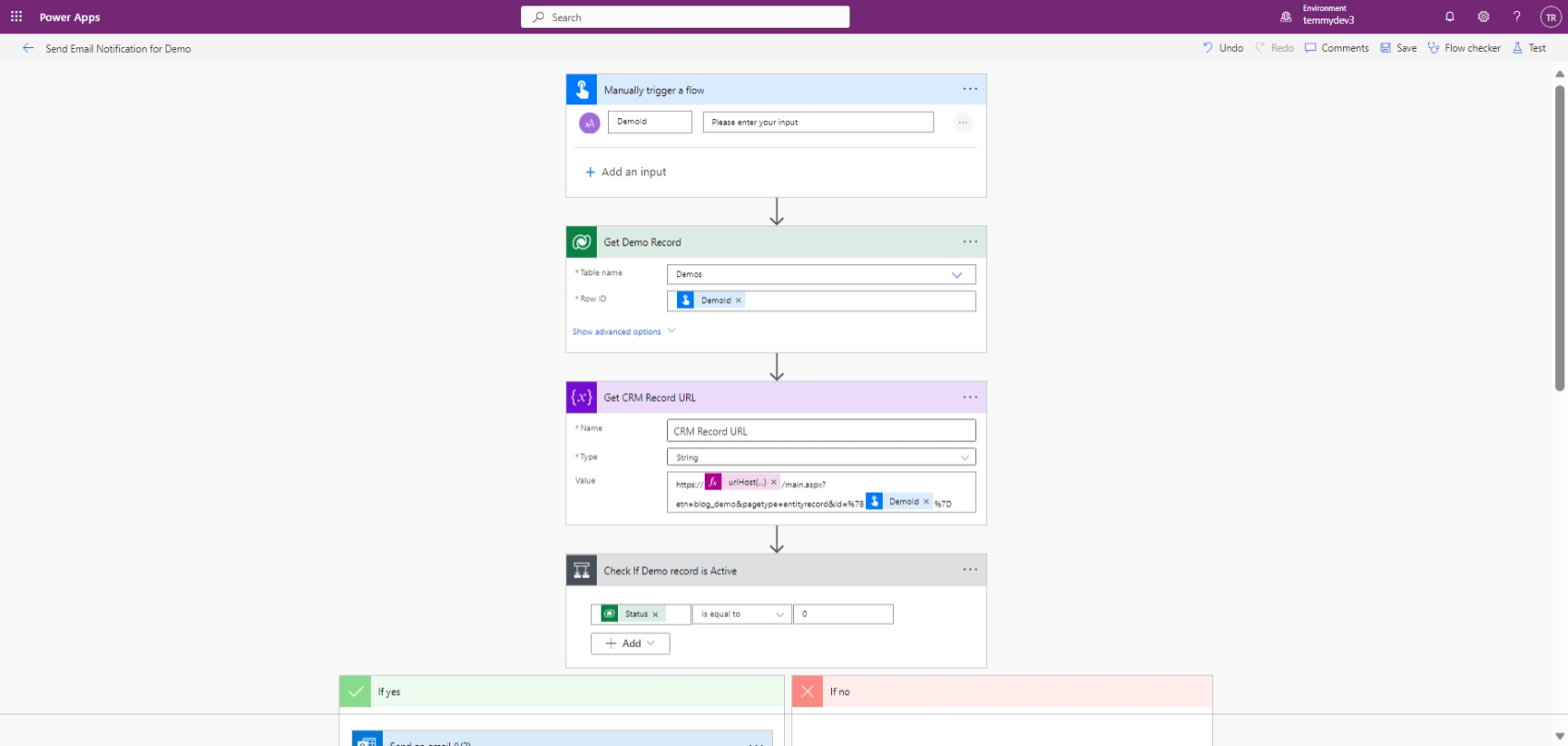 Send Email Notification for Demo part 1