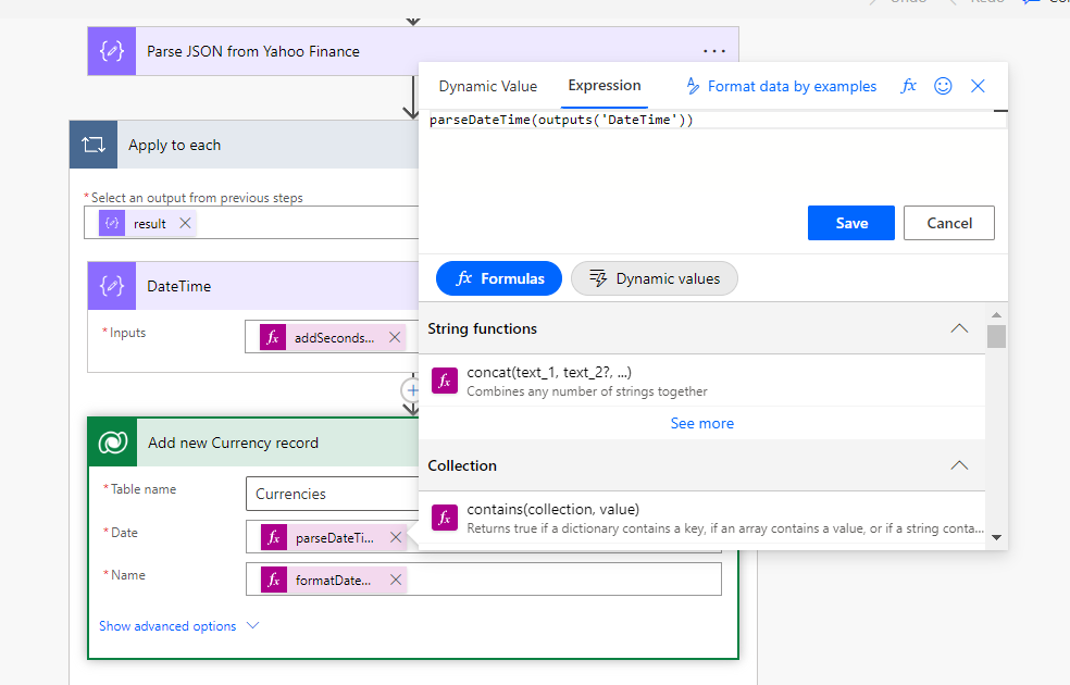 Insert Date to Dataverse