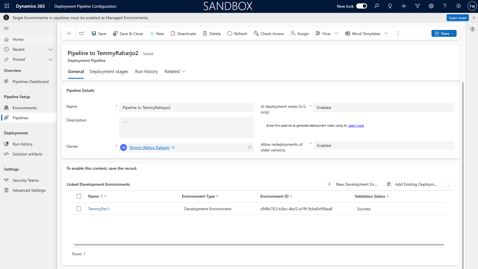 Create Deployment Pipeline