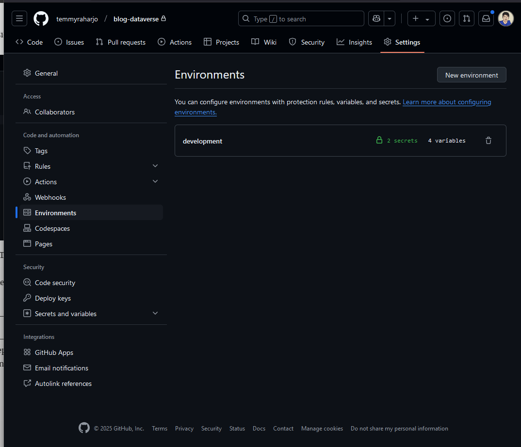 Create development Environment