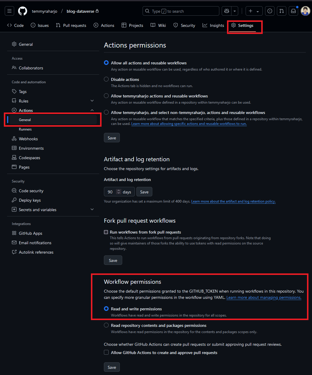 Set Workflow permissions