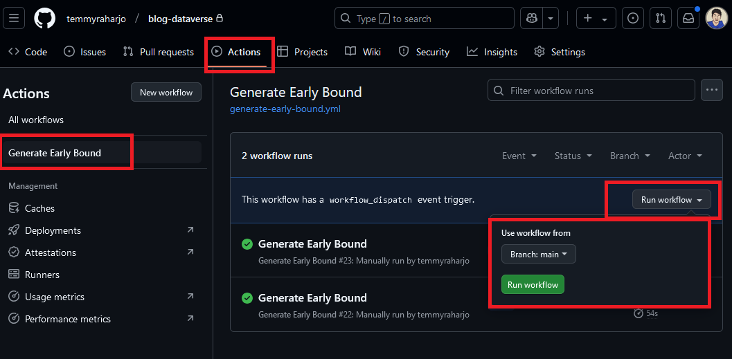 How to run the workflow
