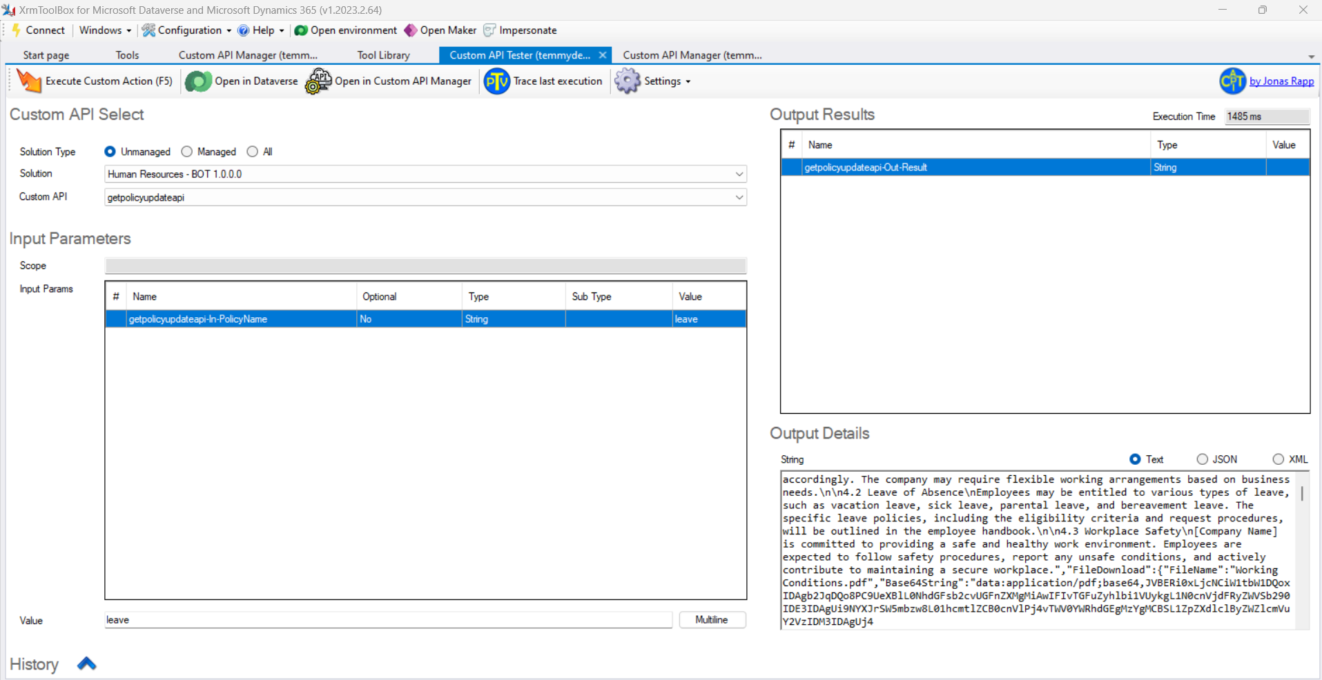 Testing Custom API