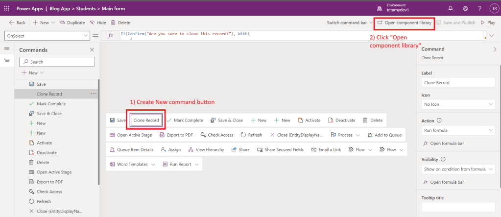 Open component library